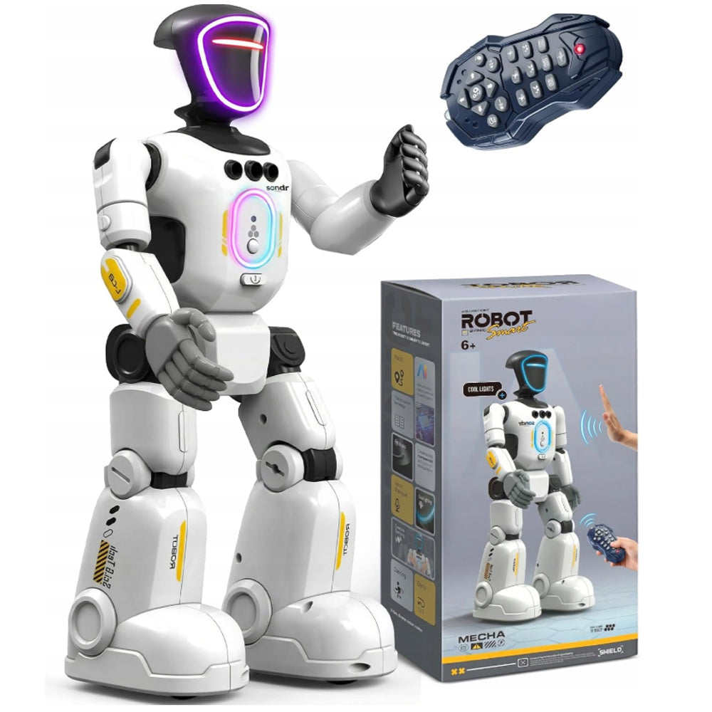 Interactive robot remote controlled voice programmable walk says dances Packaging status original