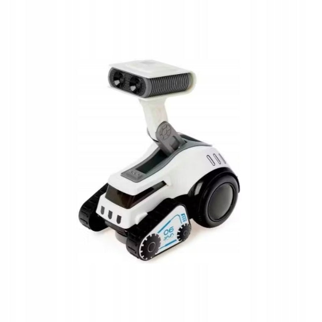 Interactive robot rides sings dances lights up changes directions and spins Color white