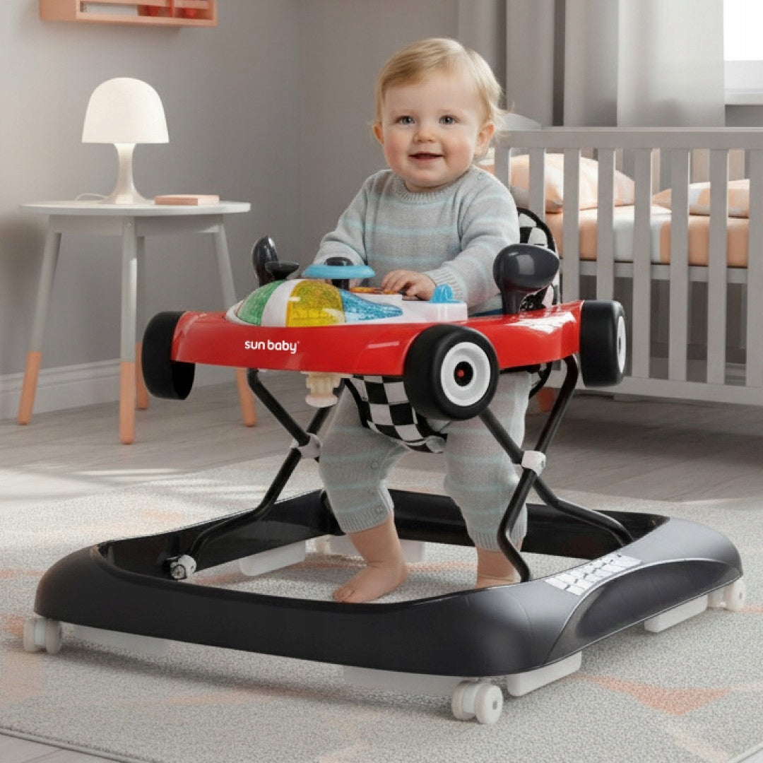 Interactive walker for children racing car red black EAN (GTIN) 5907478641290