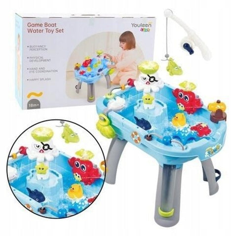 Interactive water table blue