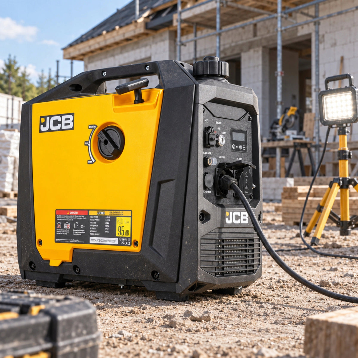 Inverter Generator JCB 3,4 kW E-Start Generator for Home USB Packaging status original