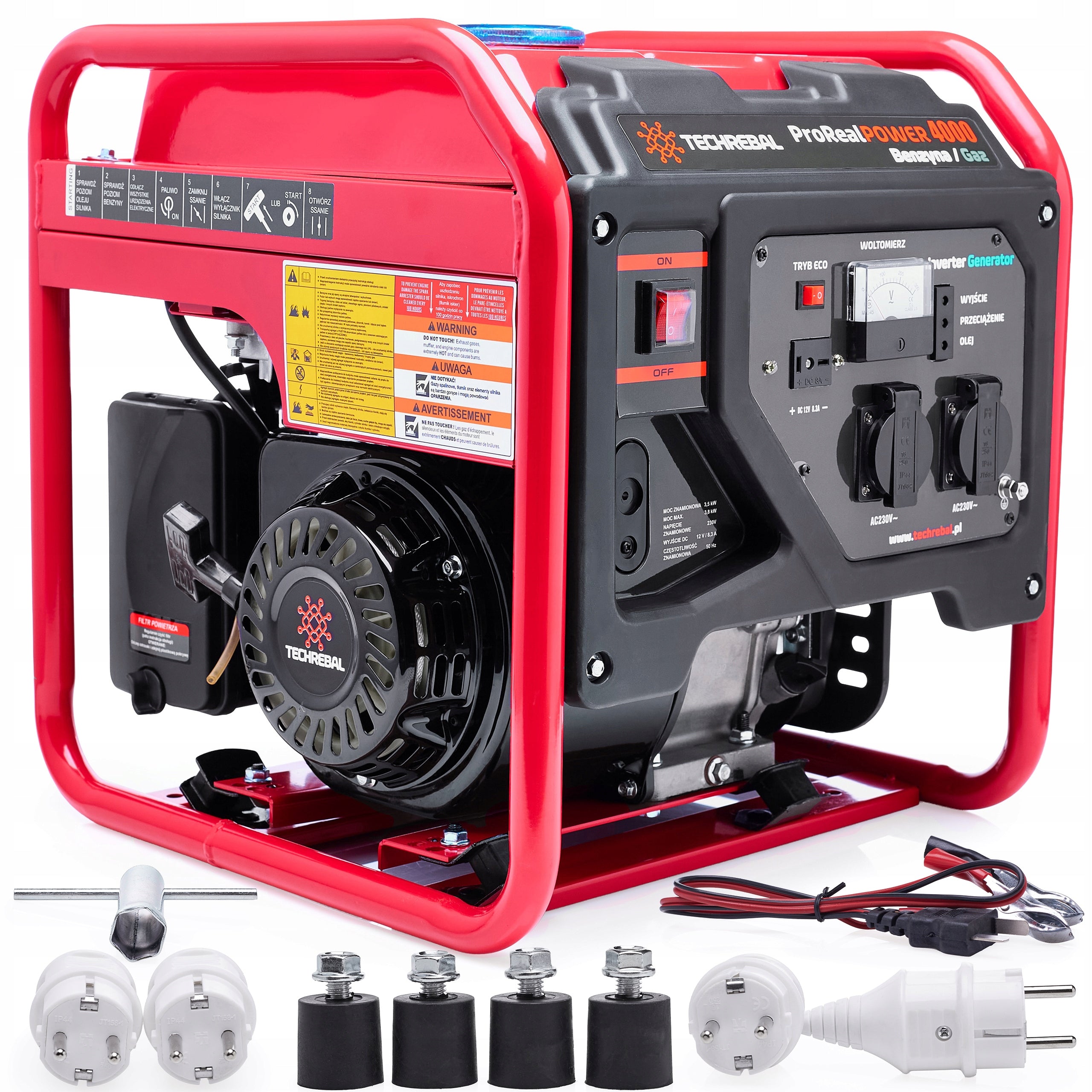 Inverter Generator Set 3.8kW LPG Petrol Pure Sinusoid 230