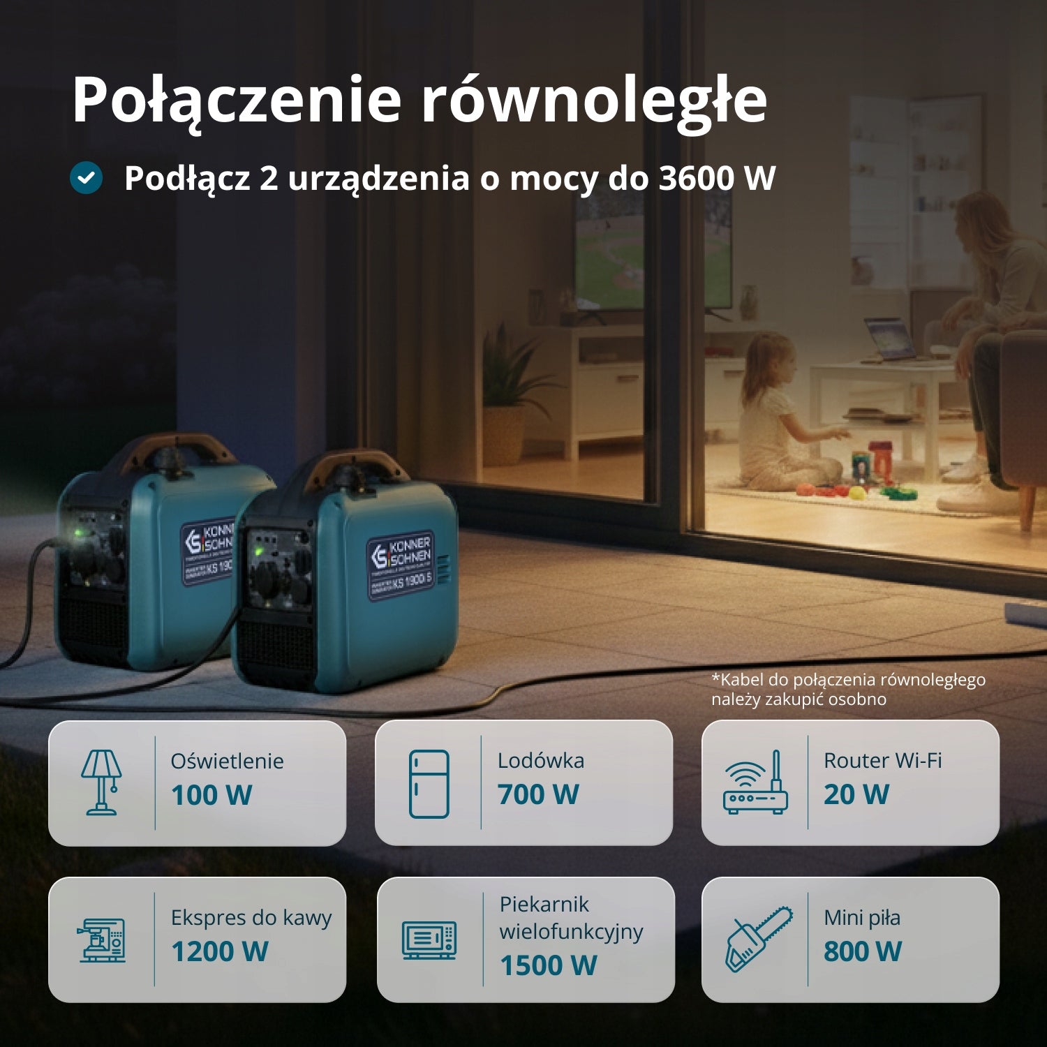 Inverter generator set 2000 W - KS 1900i S - Könner & Söhnen Manufacturer code KS 1900i S