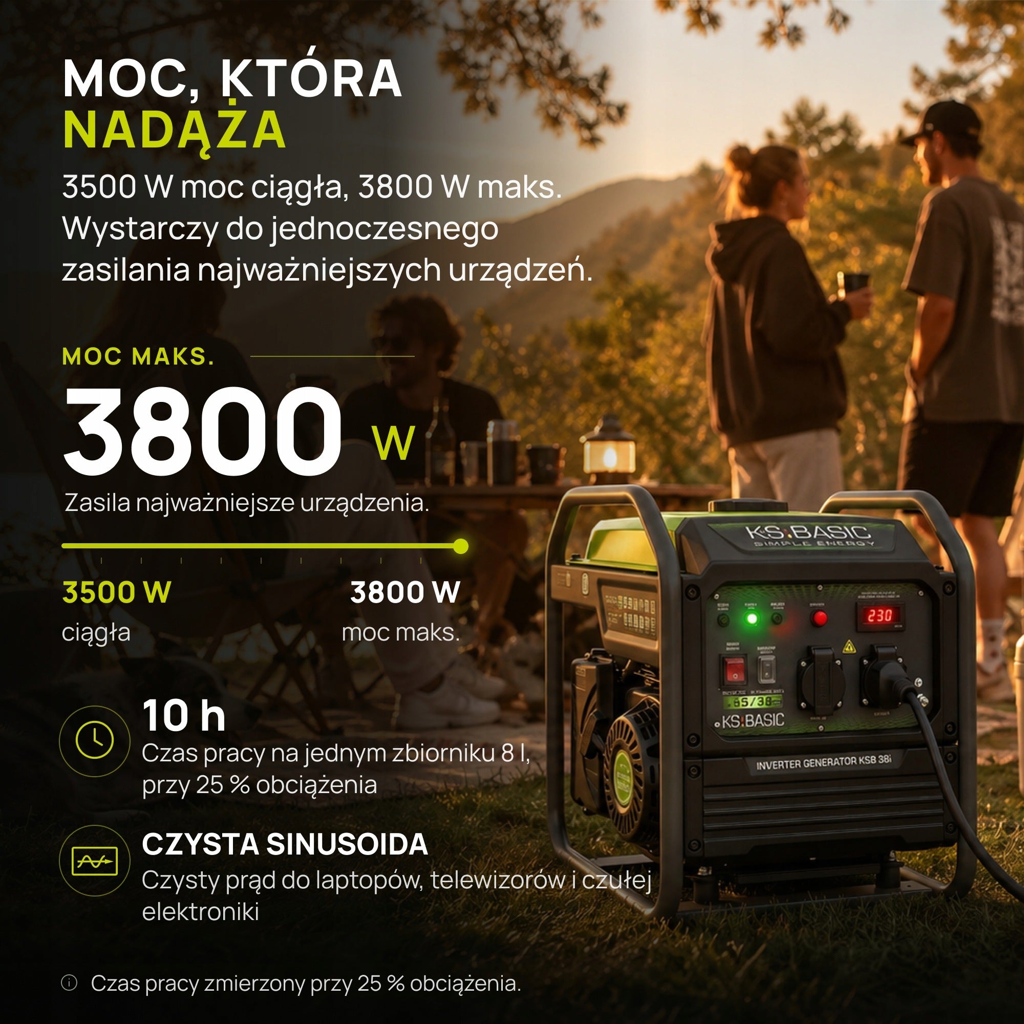 Inverter generator set 3,8 kW / 3.5 kW - K&S BASIC - 223 cm3 Packaging status original