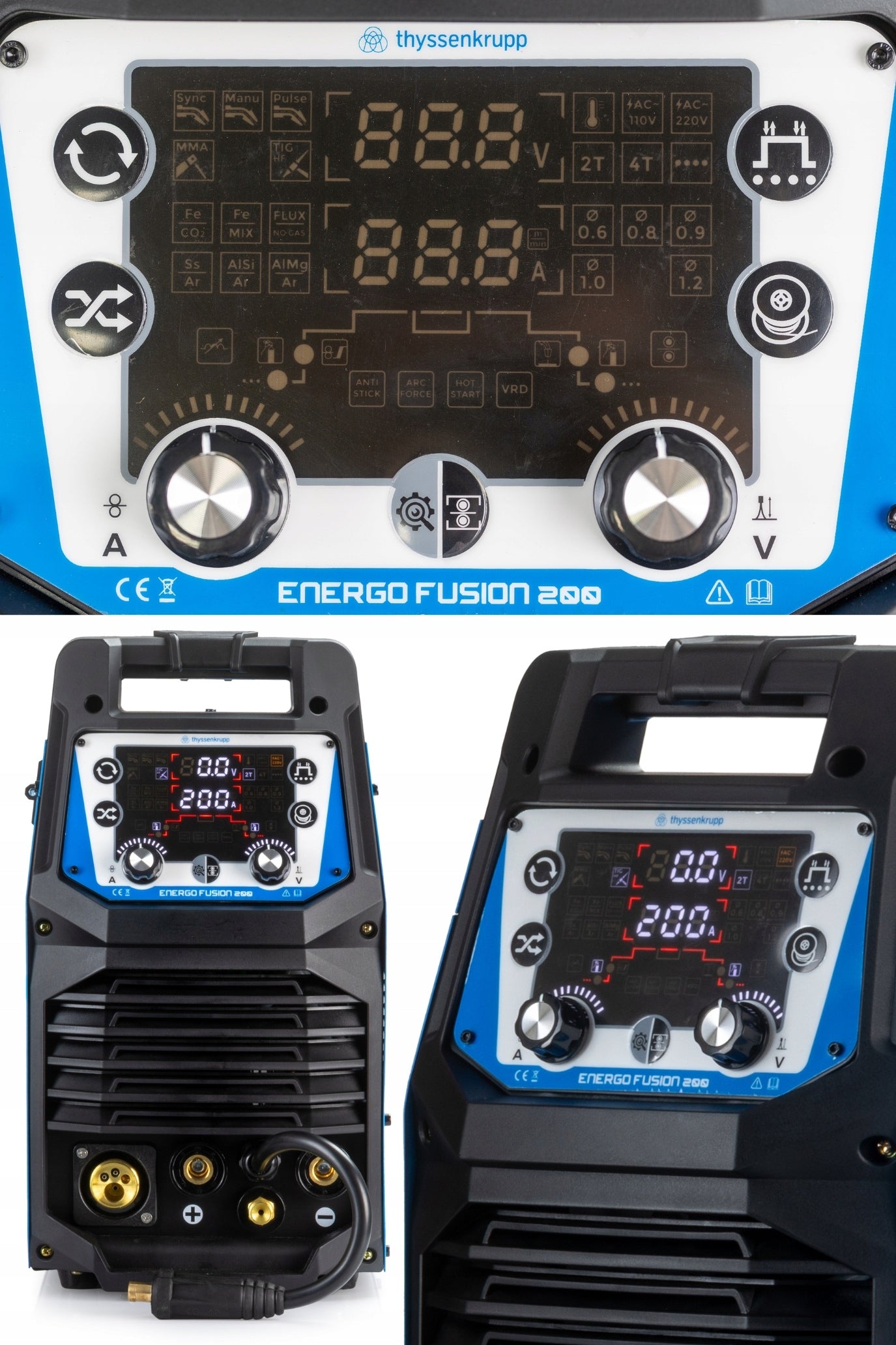 Inverter welder ENERGO FUSION 200 | 200A | MIG TIG HF MMA PULSE FLUX Brand no brand
