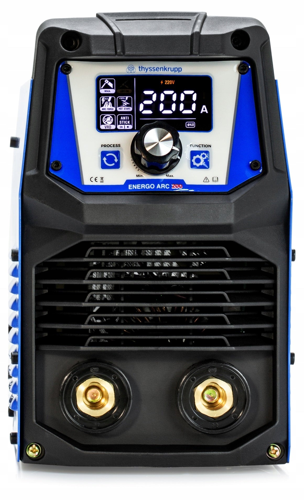 Inverter welder ENERGOarc 200A MMA TIG Lift welding machine Additional features infinitely adjustable welding current EURO handle LCD display