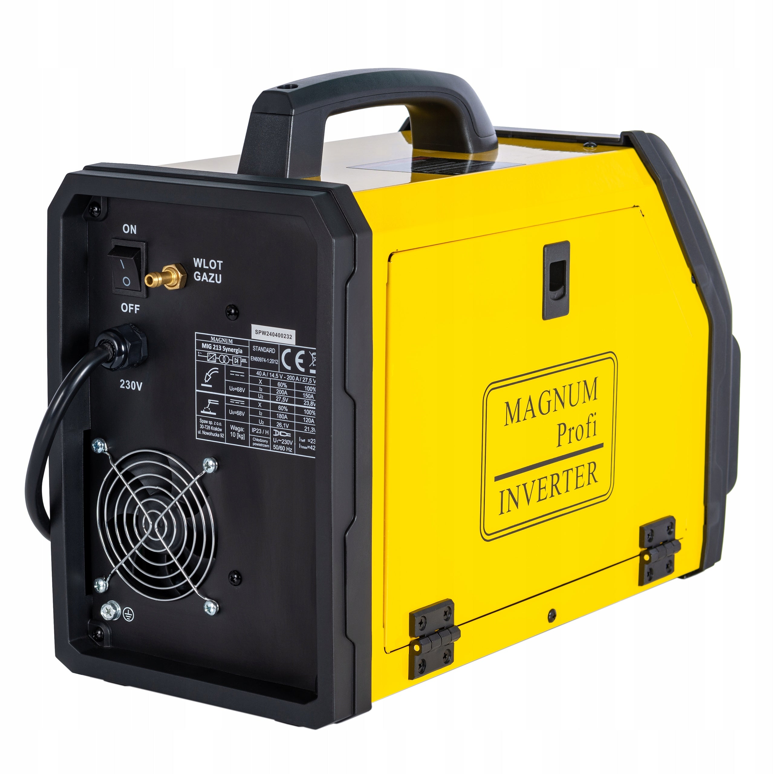 Inverter welder Magnum MIG 213 Synergy 200A MB15 3m Maximum electrode diameter 4 mm
