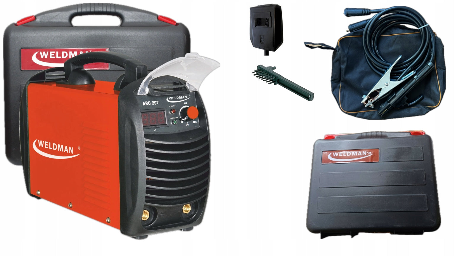 Inverter welder Weldman ARC 207 MMA/TIG 200 A + suitcase