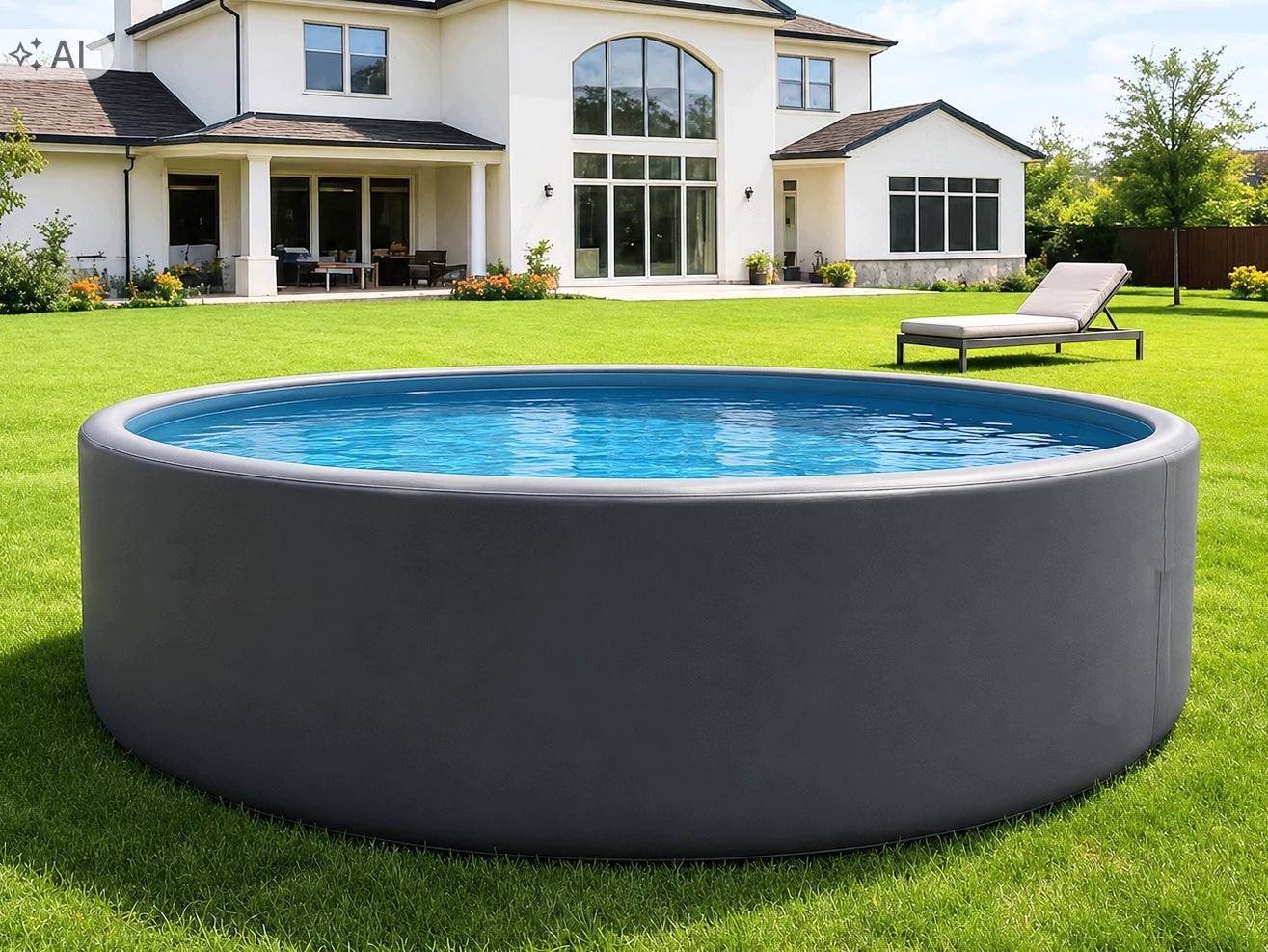 Ipoolgo Inflatable Garden Round Pool 370x120cm Large Drop-Stitch Manufacturer code ipg-pool-370-120