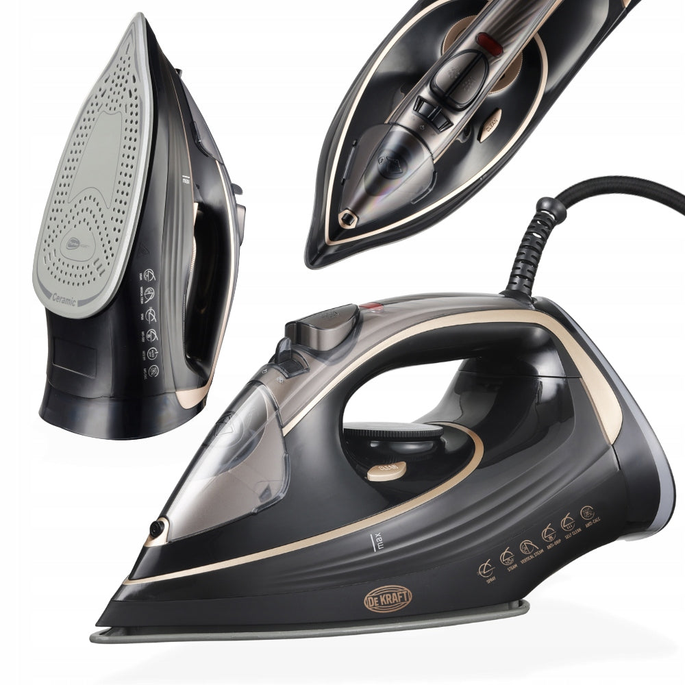 Iron DeKraft DE902 BLACK 3200W steam iron 3200 W