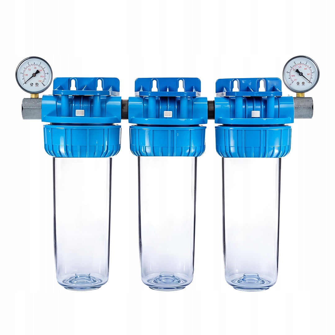 Iron and hard water filter 9 filters + PRESSURE GAUGES INZENI set for home Brand Inzeni