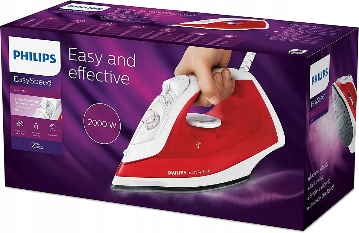 Iron for steam ironing light PHILIPS GC1742 2000W non-stick foot Brand Philips