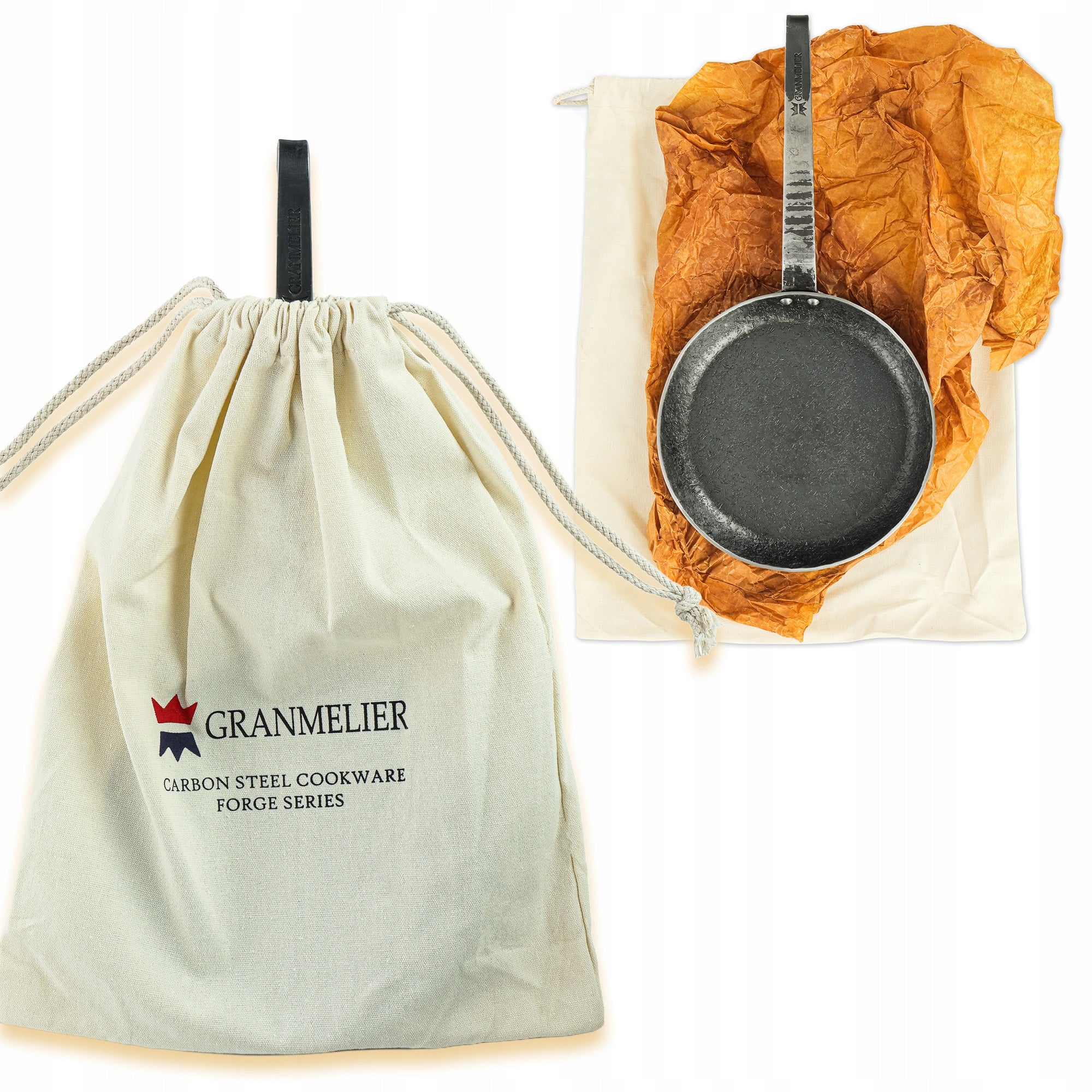 Iron frying pan carbon steel hand forged GRANMELIER MIA 30 cm without PFAS Manufacturer code 931G3