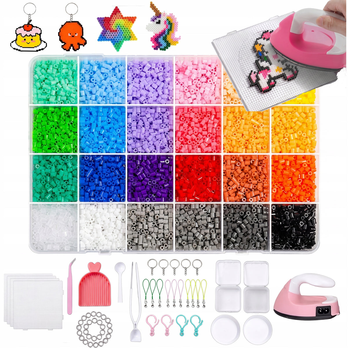 Ironing Beads Set of 12000 + Mini Iron 2,6mm Akcesoria