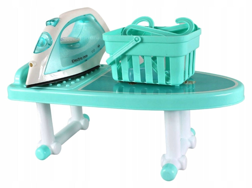 Ironing Board Basket + Battery Operated Iron Small Agd 5038 Packaging status original