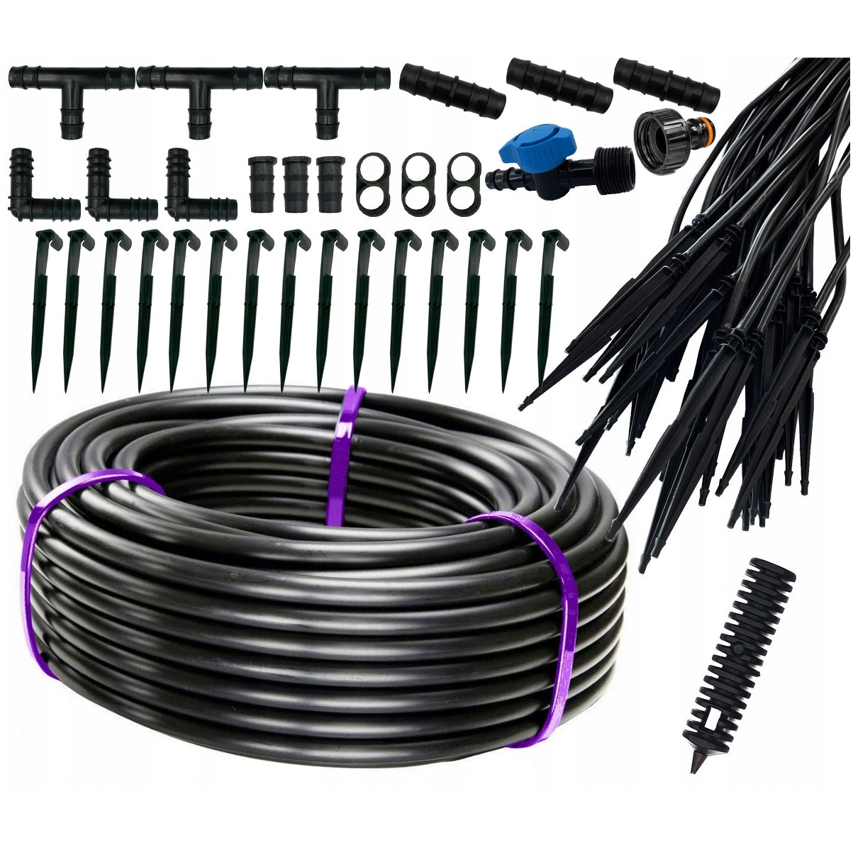 Irrigation Kit Garden Orchard Pots Garden Emitters Stick Pipe 16mm 25mb