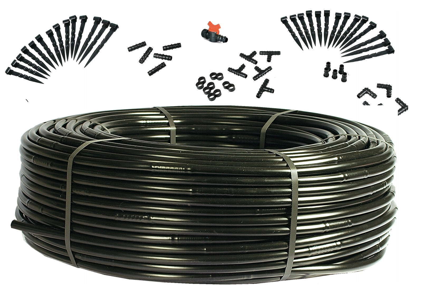 Irrigation drip line 100mb + 142 elements, pipe without compensation Manufacturer code 1781