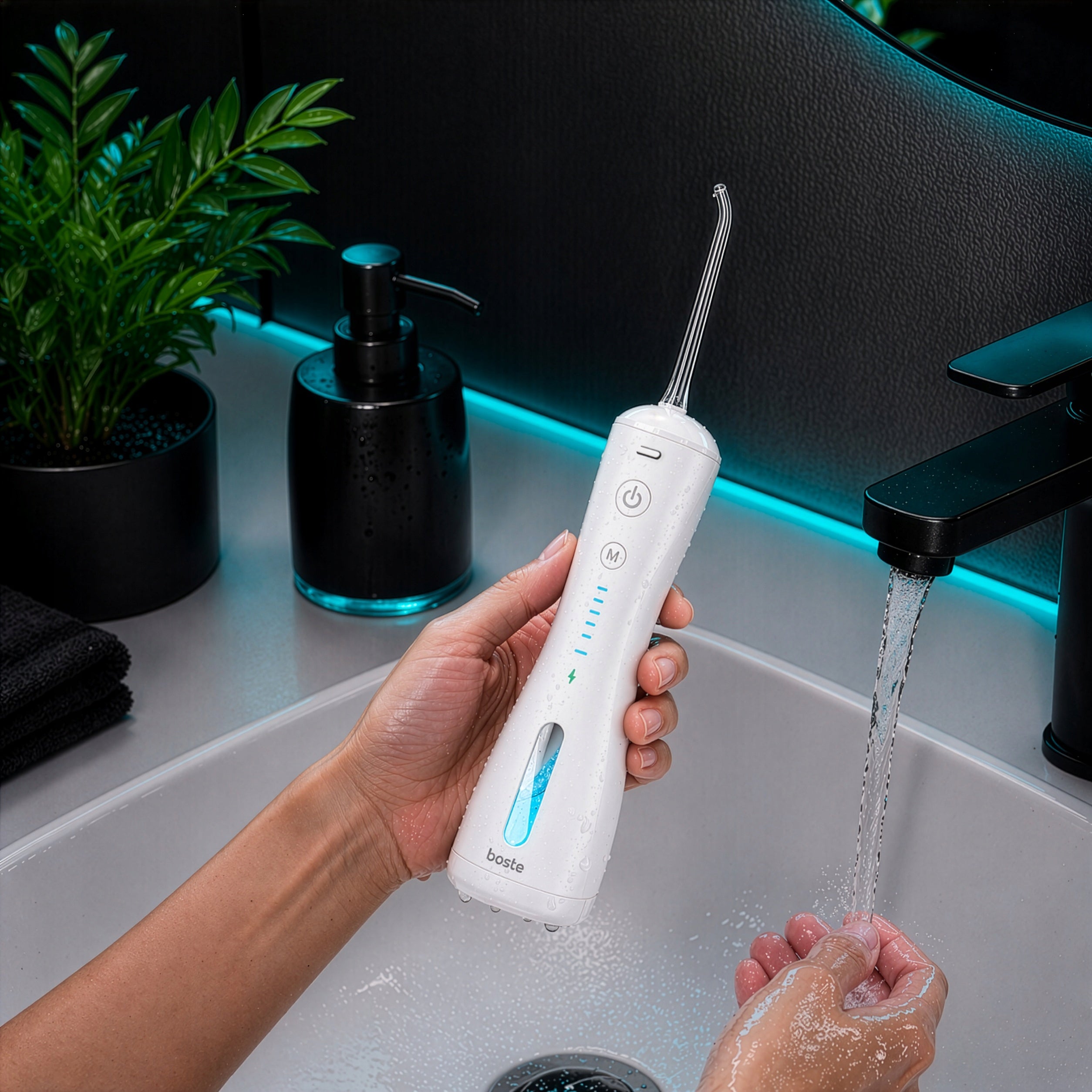 Irrigator Boste for dental teeth 6 modes 4 nozzles wireless strong Manufacturer code DENI-M1WE