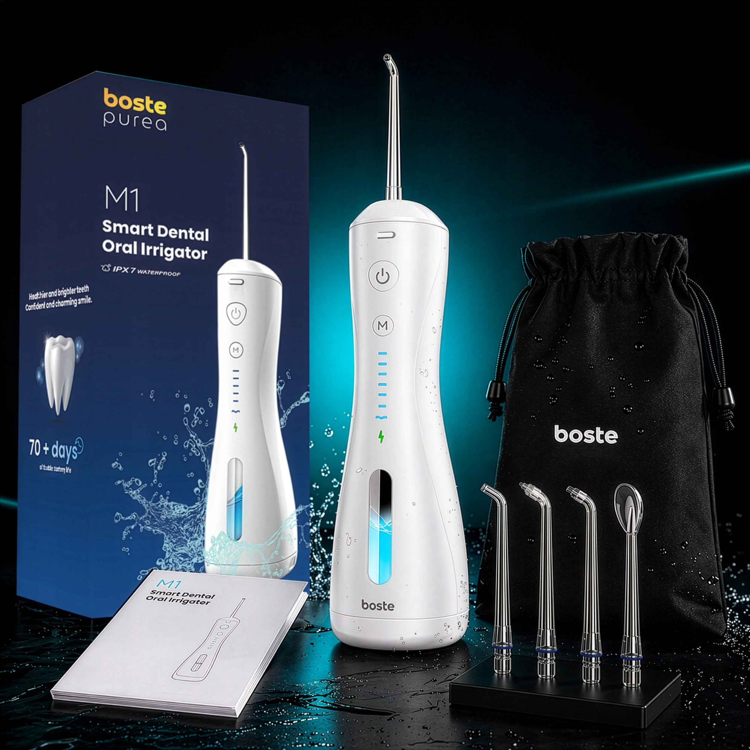 Irrigator Boste for dental teeth 6 modes 4 nozzles wireless strong Packaging status original