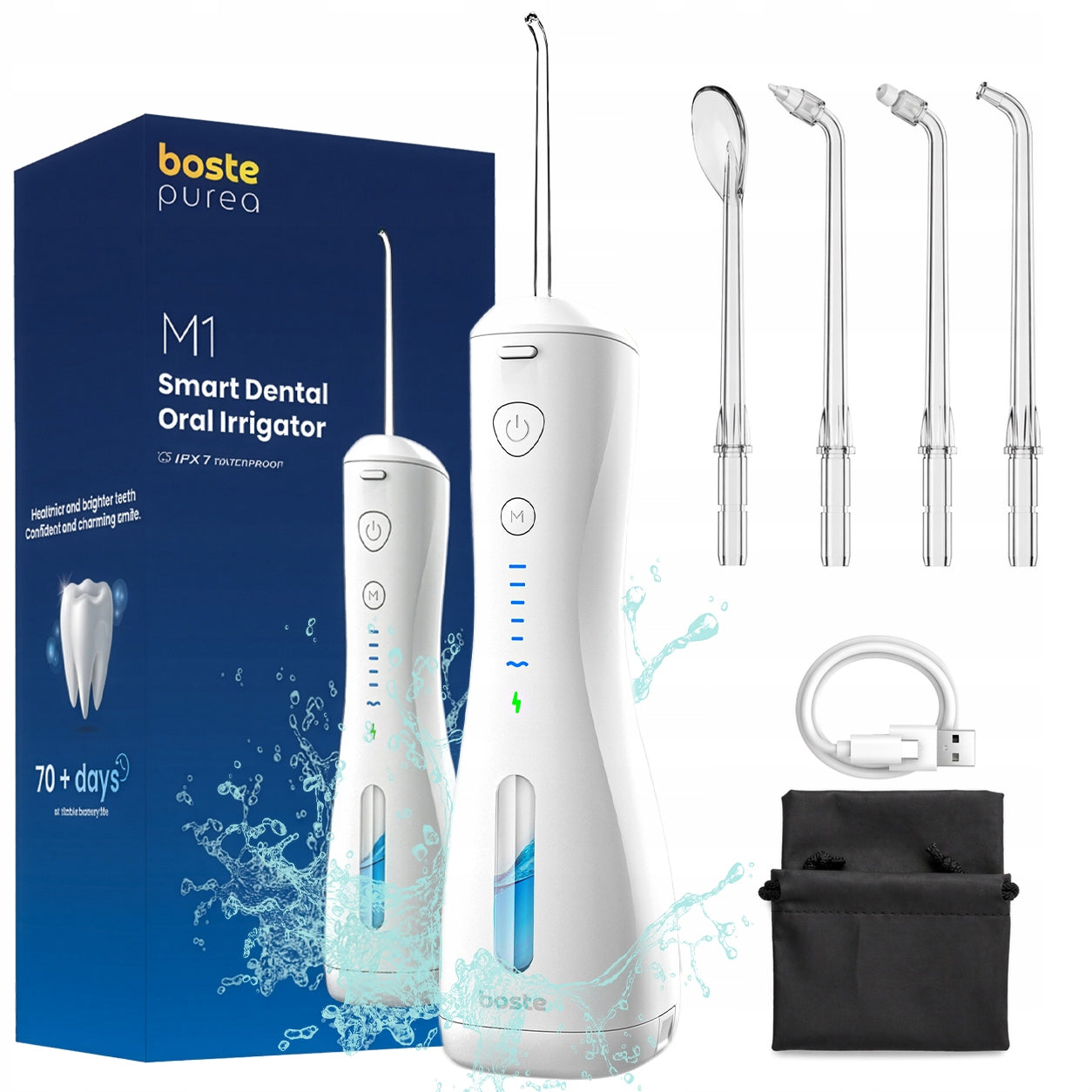 Irrigator Boste for dental teeth 6 modes 4 nozzles wireless strong