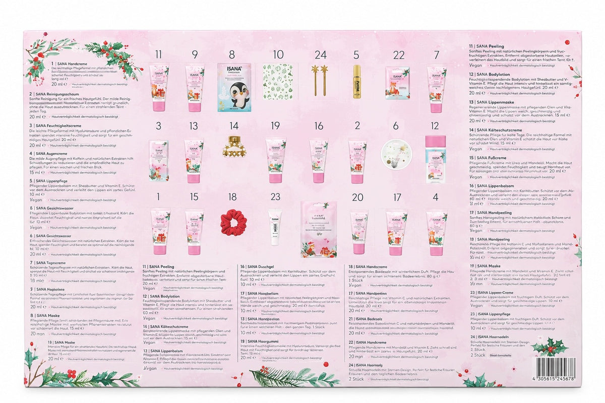Isana Advent Calendar 2026 Women's for Women Teenagers Cosmetics LARGE Packaging status original