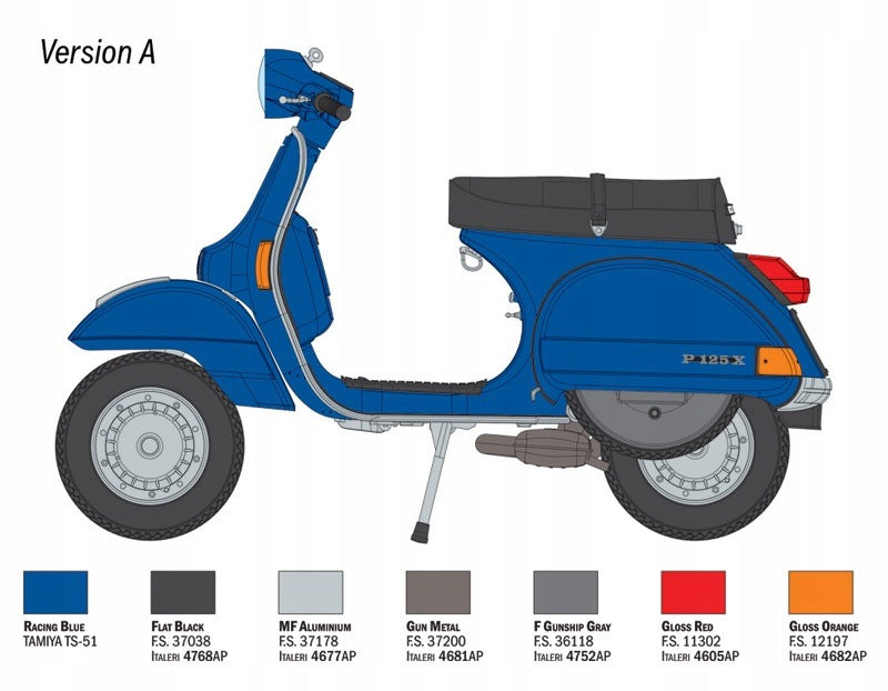 Italeri 4645 Vespa PX 125/150 (1978) 1:9 scooter model Manufacturer code 4645