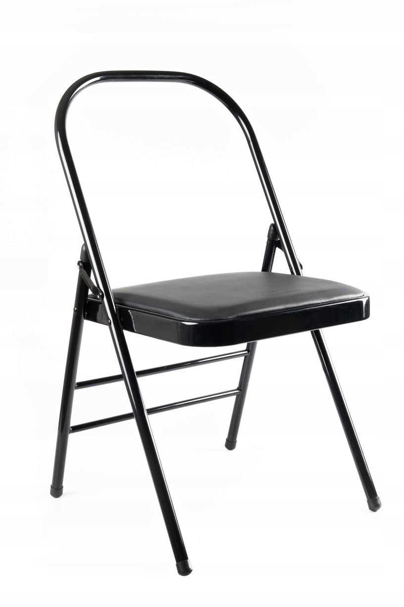 Iyengar Yoga Chair Black Upholstered - Reinforced