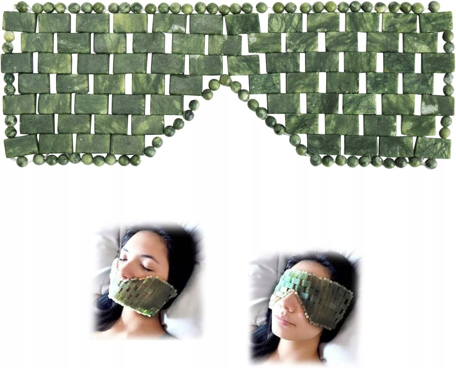 JADE EYE MASK NATURAL MASSAGE STONE RELAXATION FOR WOMEN