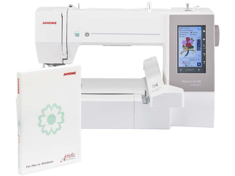JANOME MC550E embroidery machine + JANOME ARTISTIC DIGITIZER JR program