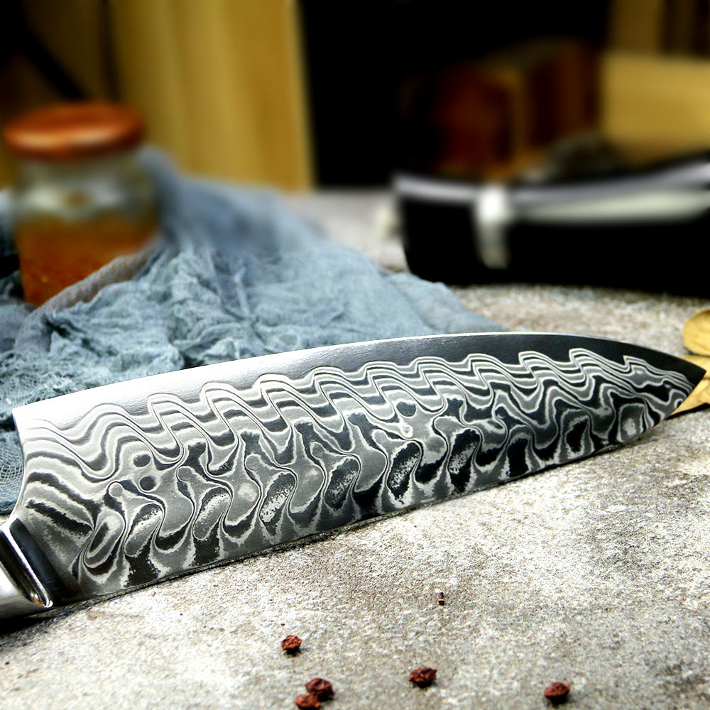 JAPANESE CHEF'S KNIFE SUPER STEEL BEAUTIFUL FOR GIFT DAMASCUS SHARP Brand KitaKaze Japan