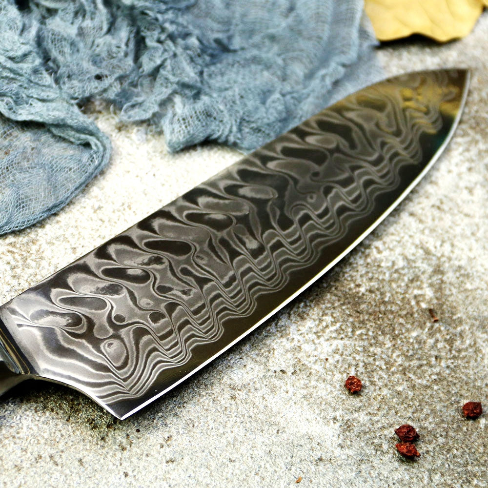 JAPANESE CHEF'S KNIFE SUPER STEEL BEAUTIFUL FOR GIFT DAMASCUS SHARP Manufacturer code KK CHK 2100