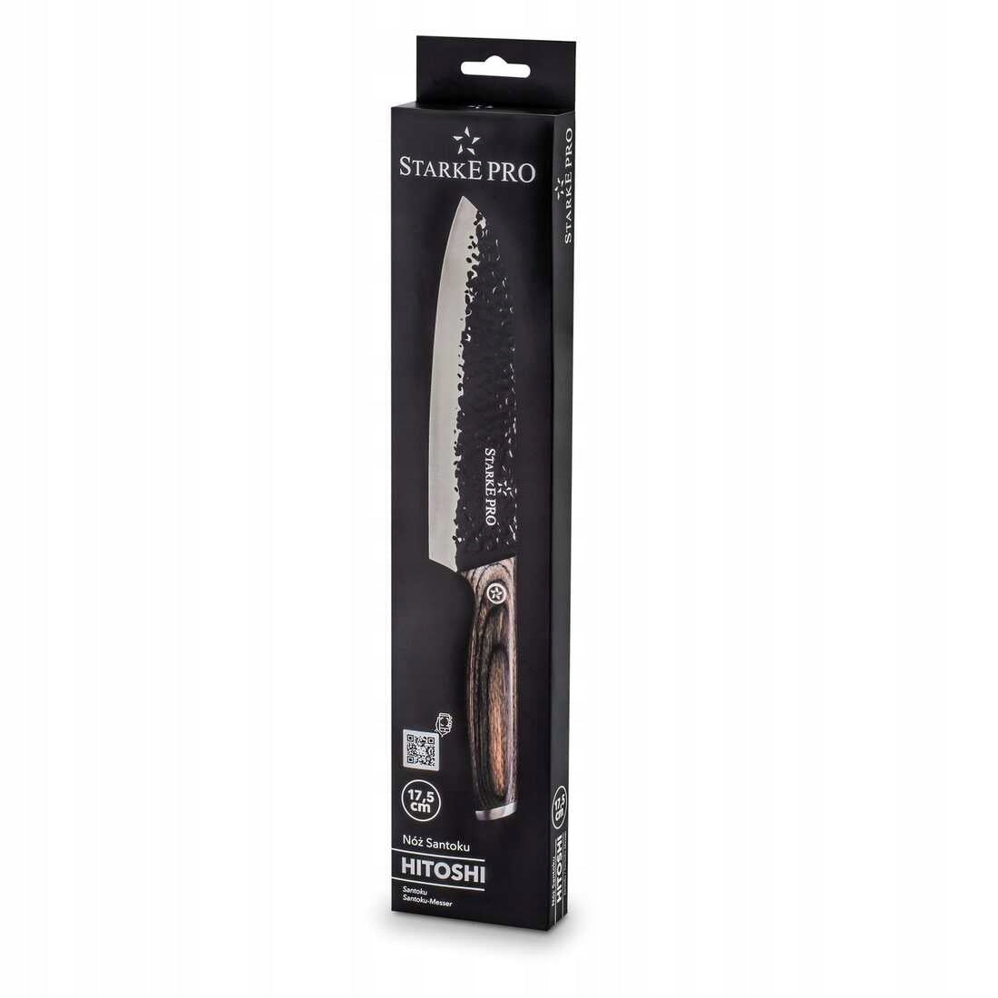 JAPANESE HARD STEEL SANTOKU KNIFE Starke Pro Hitoshi 17,5 cm Packaging status original