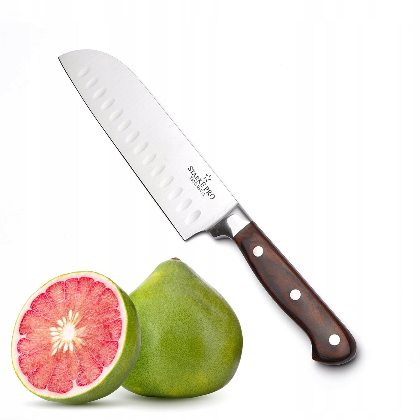 JAPANESE SANTOKU KNIFE Solid Sharp PROFESSIONAL Starke Pro Silva 18 cm