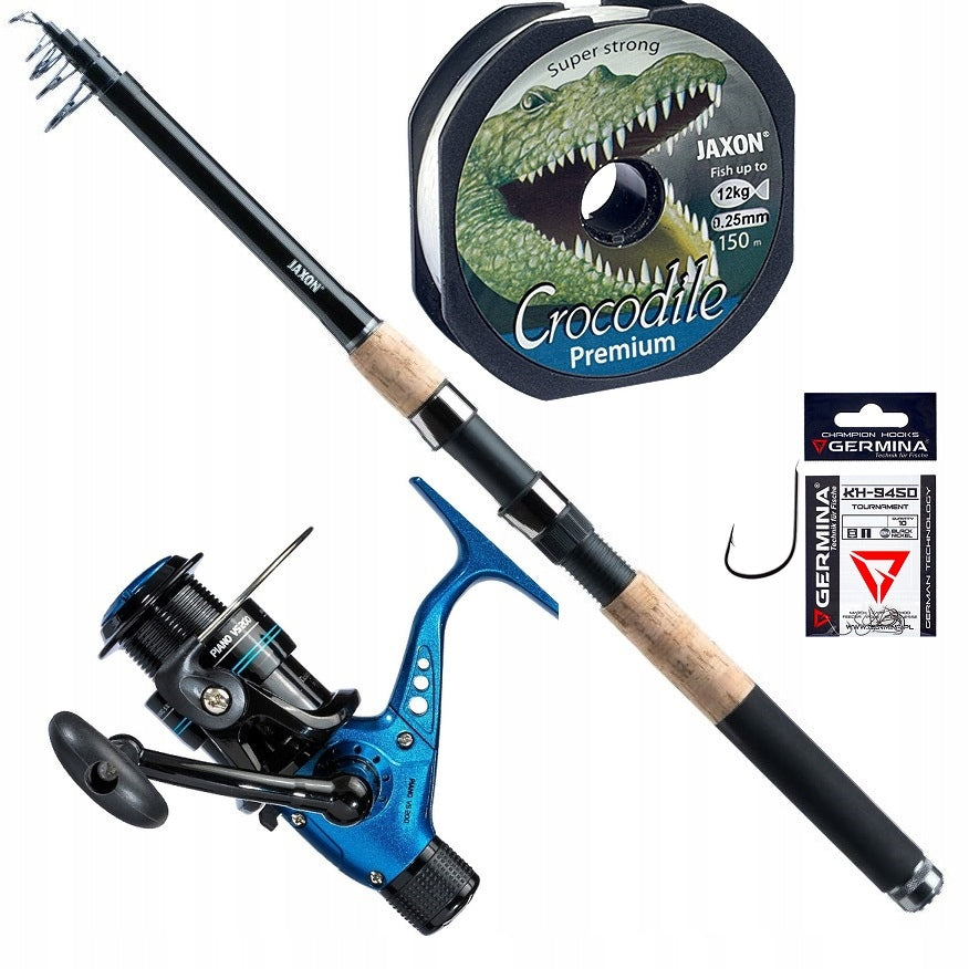 JAXON TENESA FLOAT SET 300 CM FISHING ROD REEL FISHING LINE HOOKS