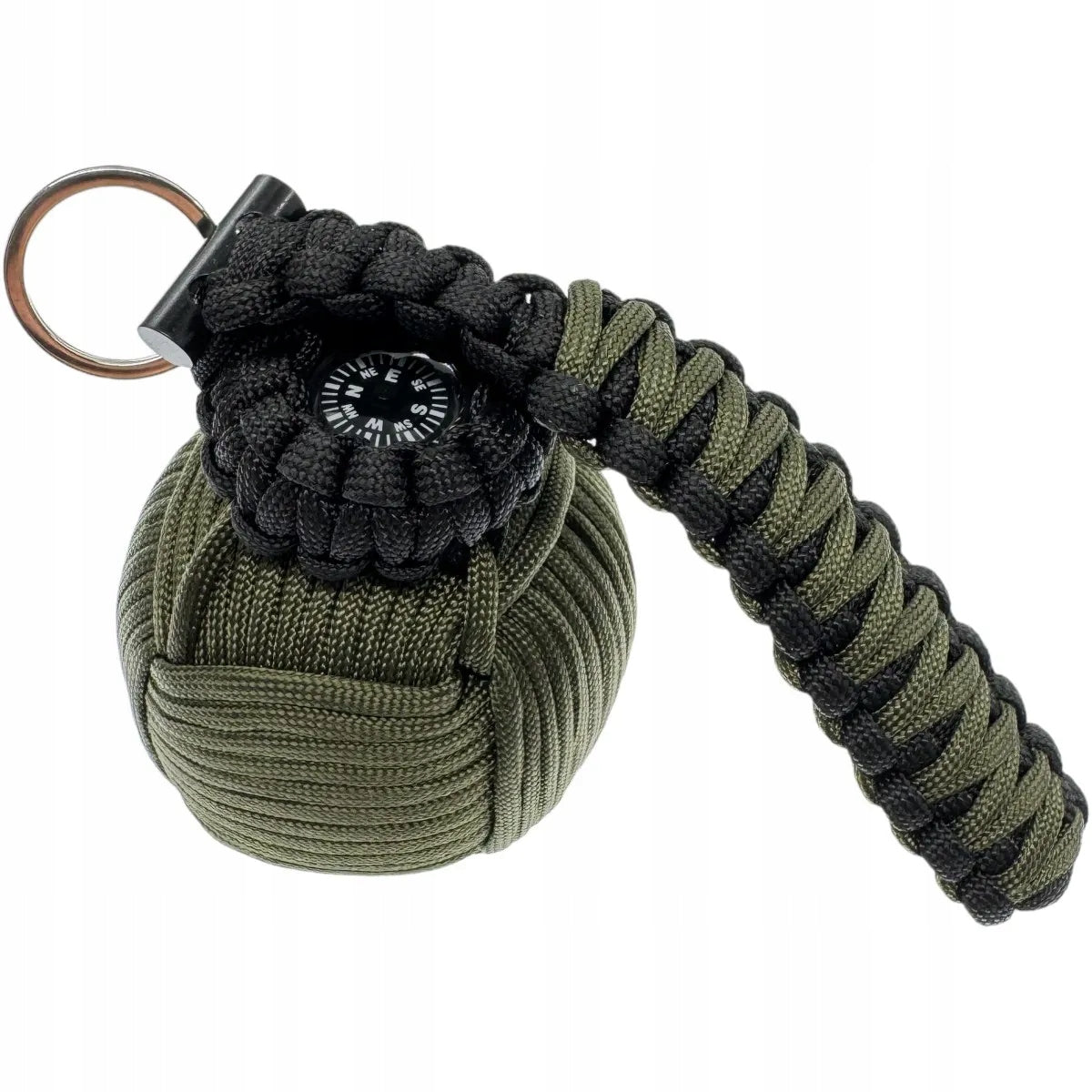 JB Tacticals Garnet Paracord 38in1 Survival Kit - Green Tools magnifier scissors blade bottle opener file saw Phillips screwdriver flathead screwdriver toothpick fire striker