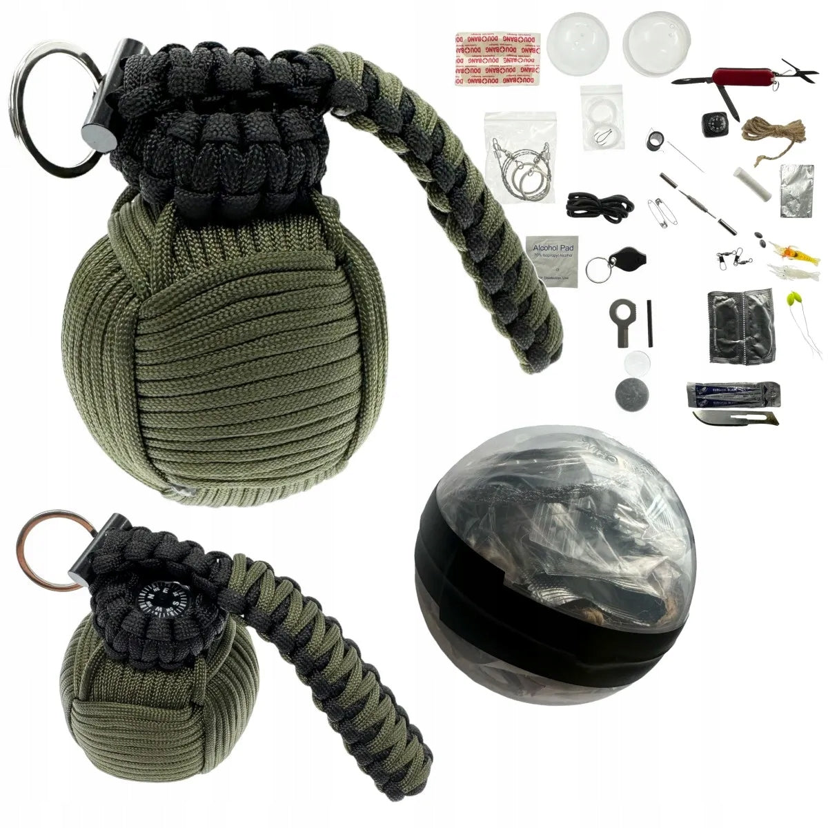JB Tacticals Garnet Paracord 38in1 Survival Kit - Green