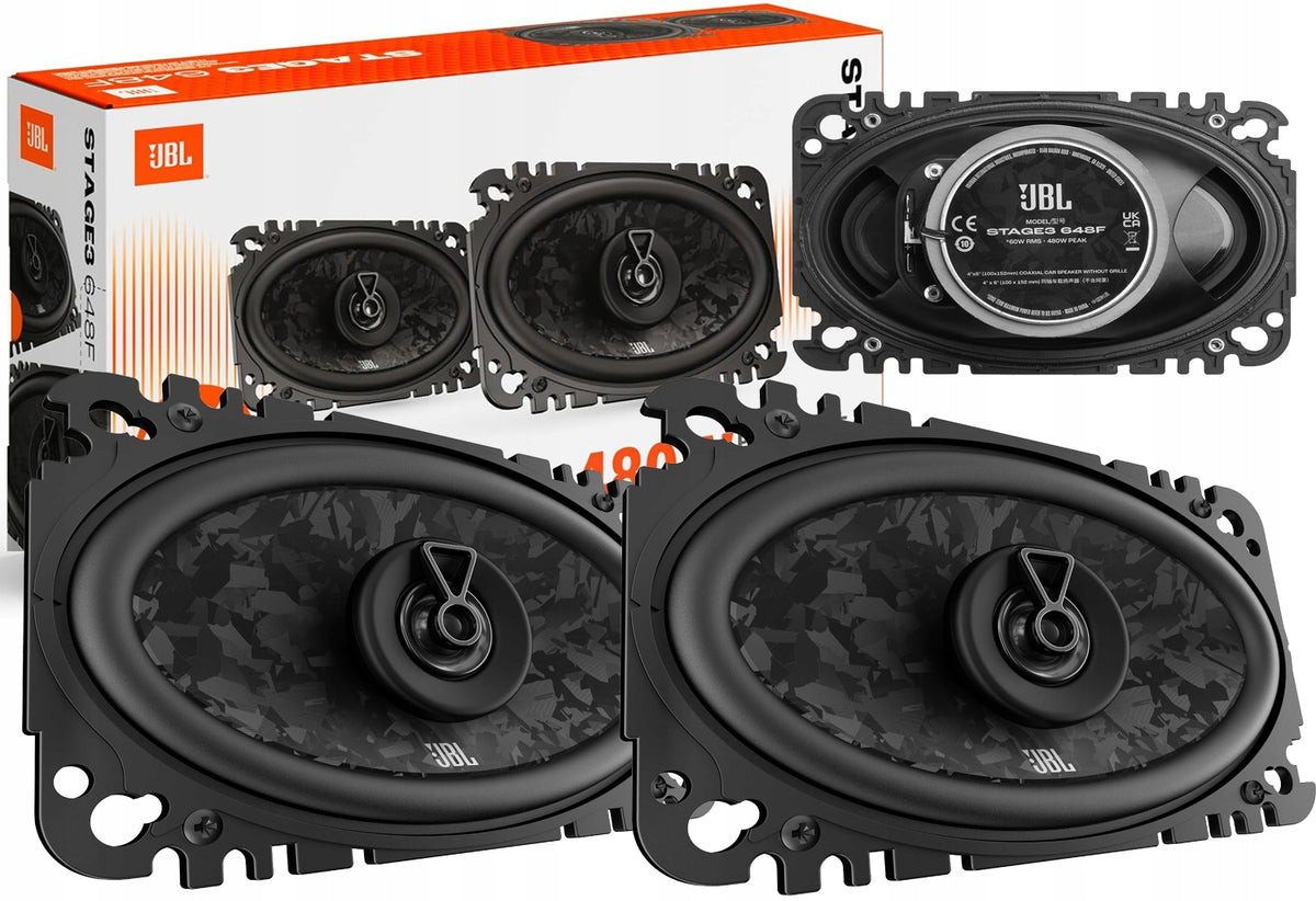 JBL STAGE 3 648F CAR SPEAKERS 4X6" 10x16cm OVAL ELLIPSE+TAPE+SCREWS Packaging status original