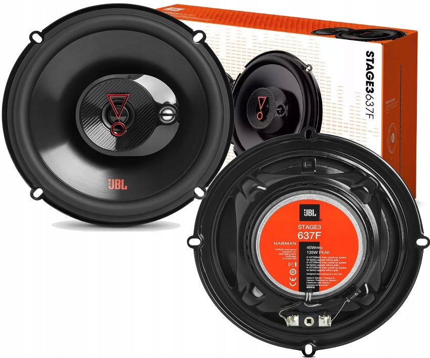 JBL STAGE3 637 POWERFUL THREE-WAY CAR SPEAKERS 165 mm 16,5 cm