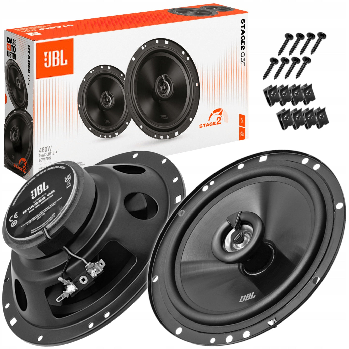 JBL Stage2 65F | 6.5" 480W | 16,5 cm / 165 mm 2-Way Car Speakers