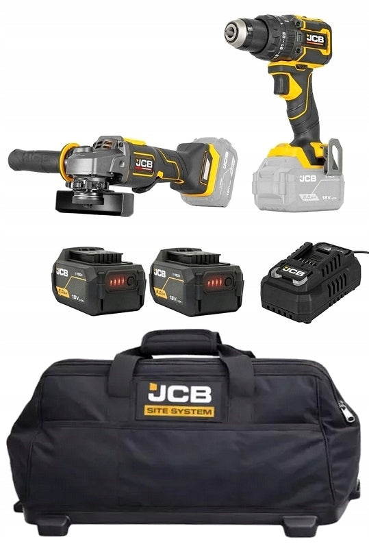 JCB-18PKIT-4 SCREWDRIVER 75Nm GRINDER 125mm 2x5.0Ah