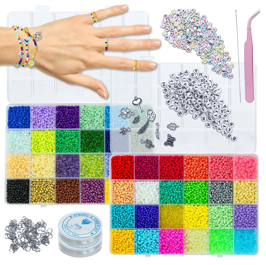 JEWELRY BRACELET MAKING SET BEADS 35000 BEADS GIFT