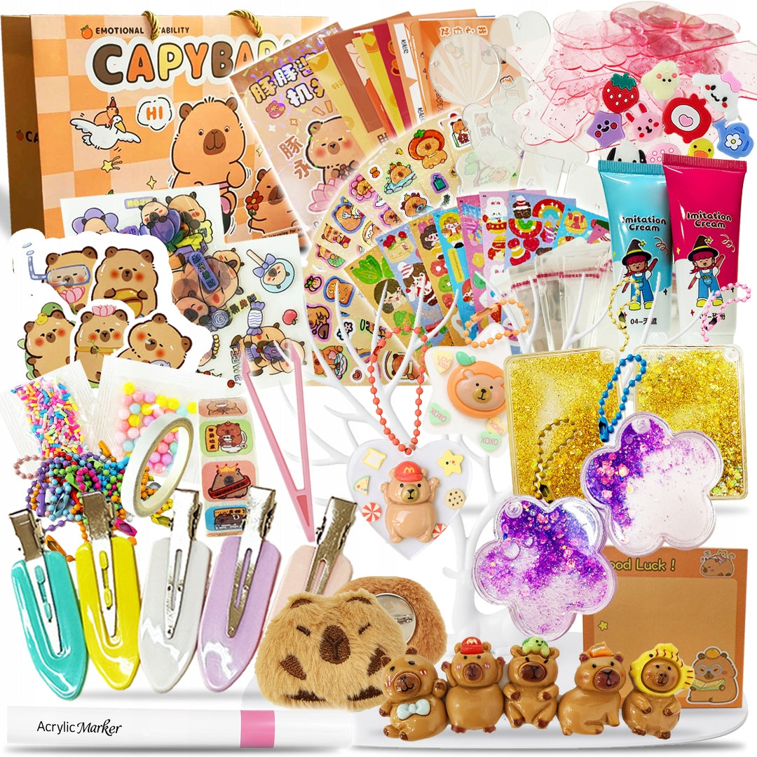 JEWELRY MAKING KIT CAPYBARA KEYCHAINS CREATIVE DIY FOR KIDS Packaging status original