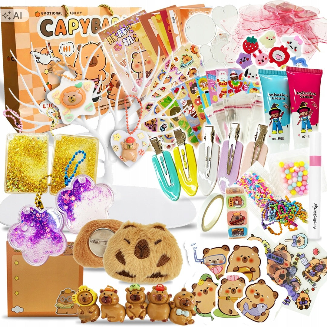 JEWELRY MAKING KIT CAPYBARA KEYCHAINS CREATIVE DIY FOR KIDS