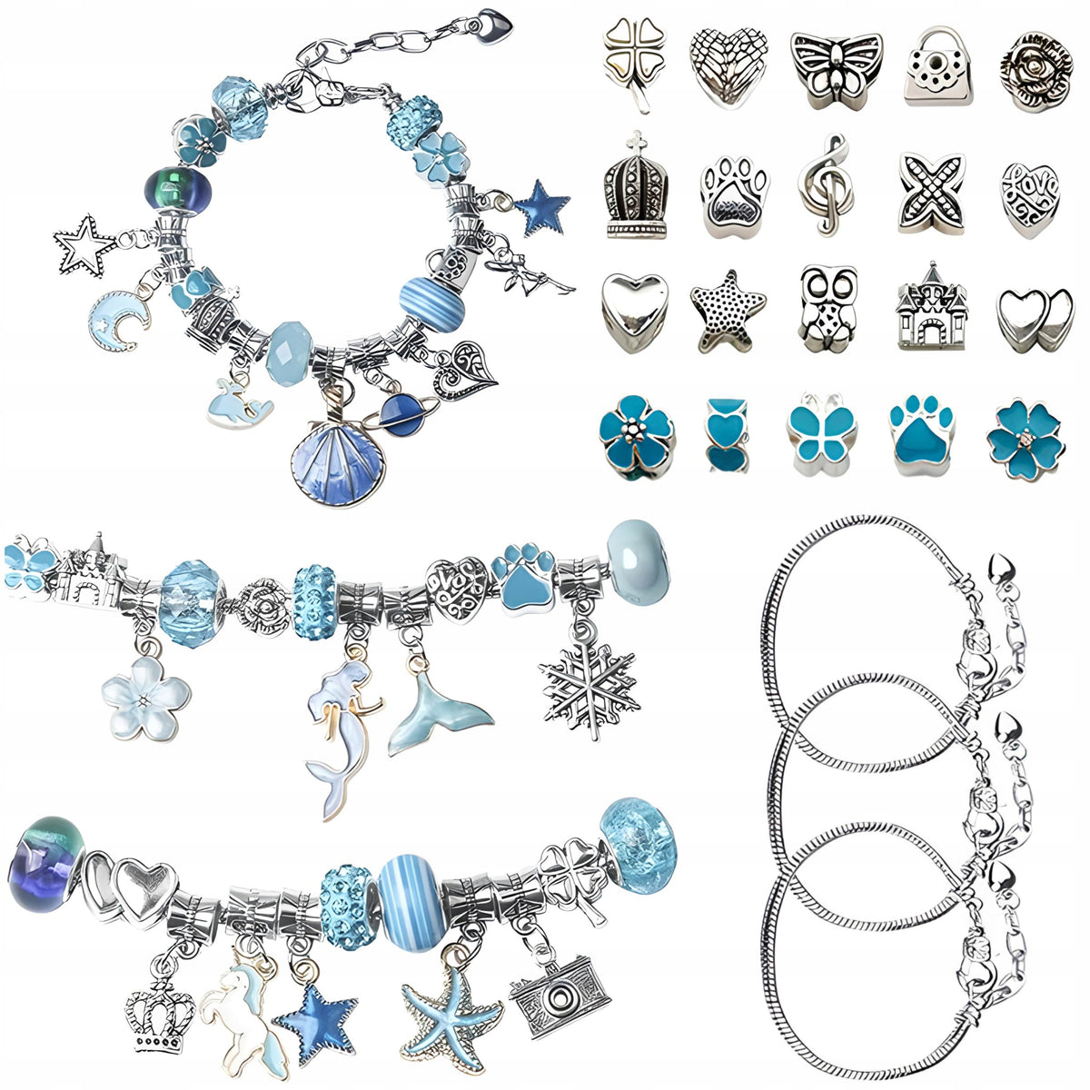 JEWELRY MAKING SET Necklaces BEADS for BRACELETS Box Brand DK