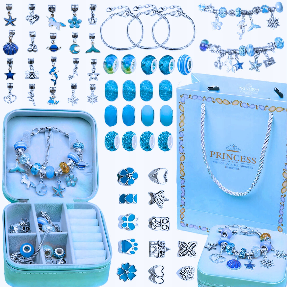 JEWELRY MAKING SET Necklaces BEADS for BRACELETS Box Manufacturer code HK696
