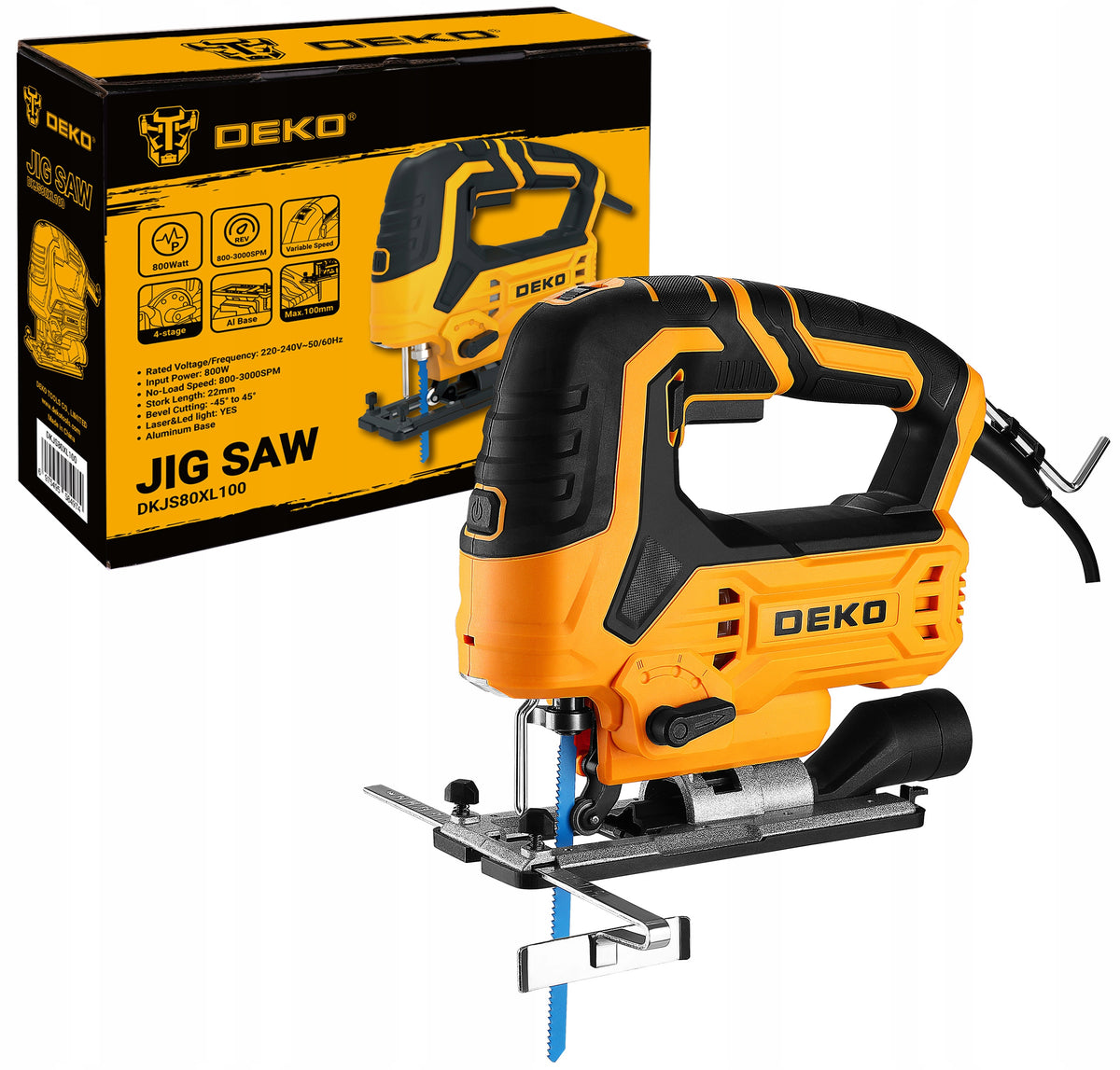 JIGSAW SAW FOR WOOD METAL INDUSTRIAL 800W STRONG DEKO Manufacturer code DKJS80XL100