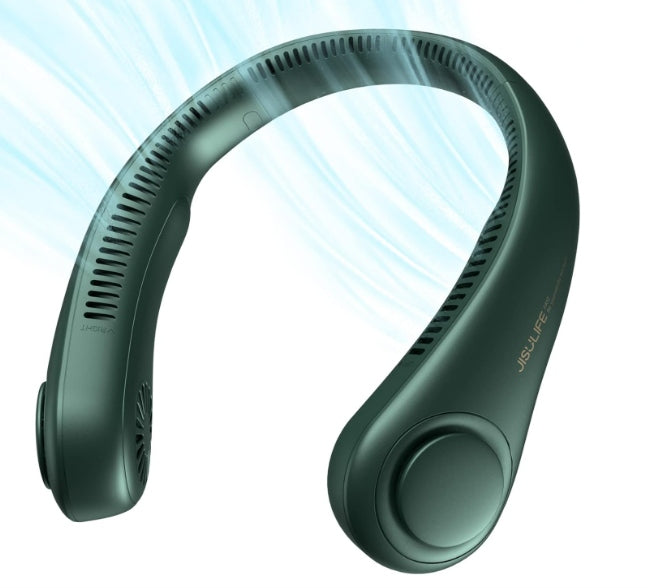 JISULIFE Portable Neck Fan 5-Stage Adjustable Green