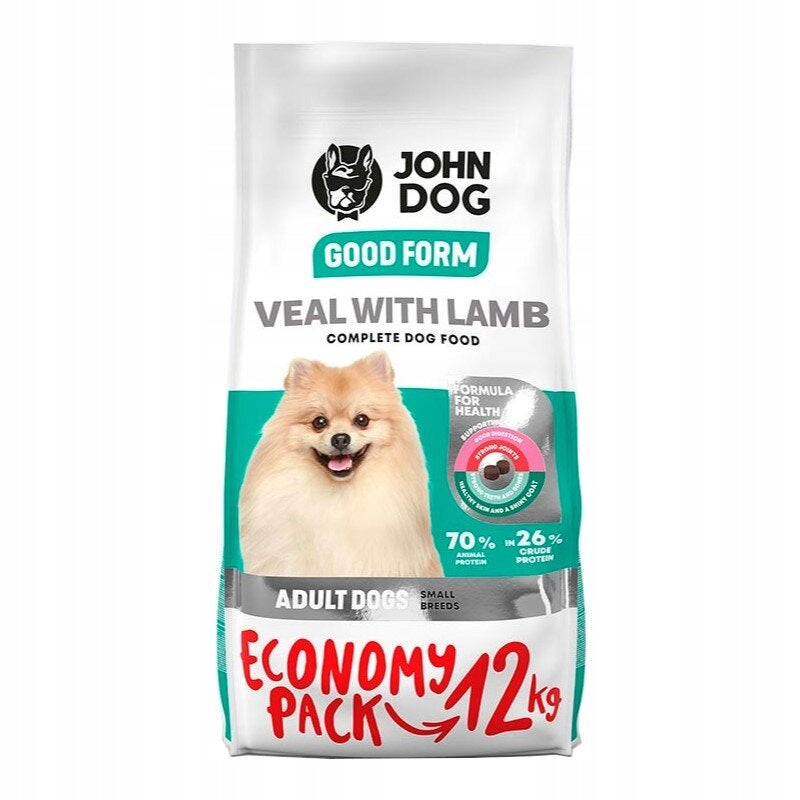 JOHN DOG GOOD FORM VEAL WITH LAMB FOOD FOR SMALL BREED DOGS 12kg