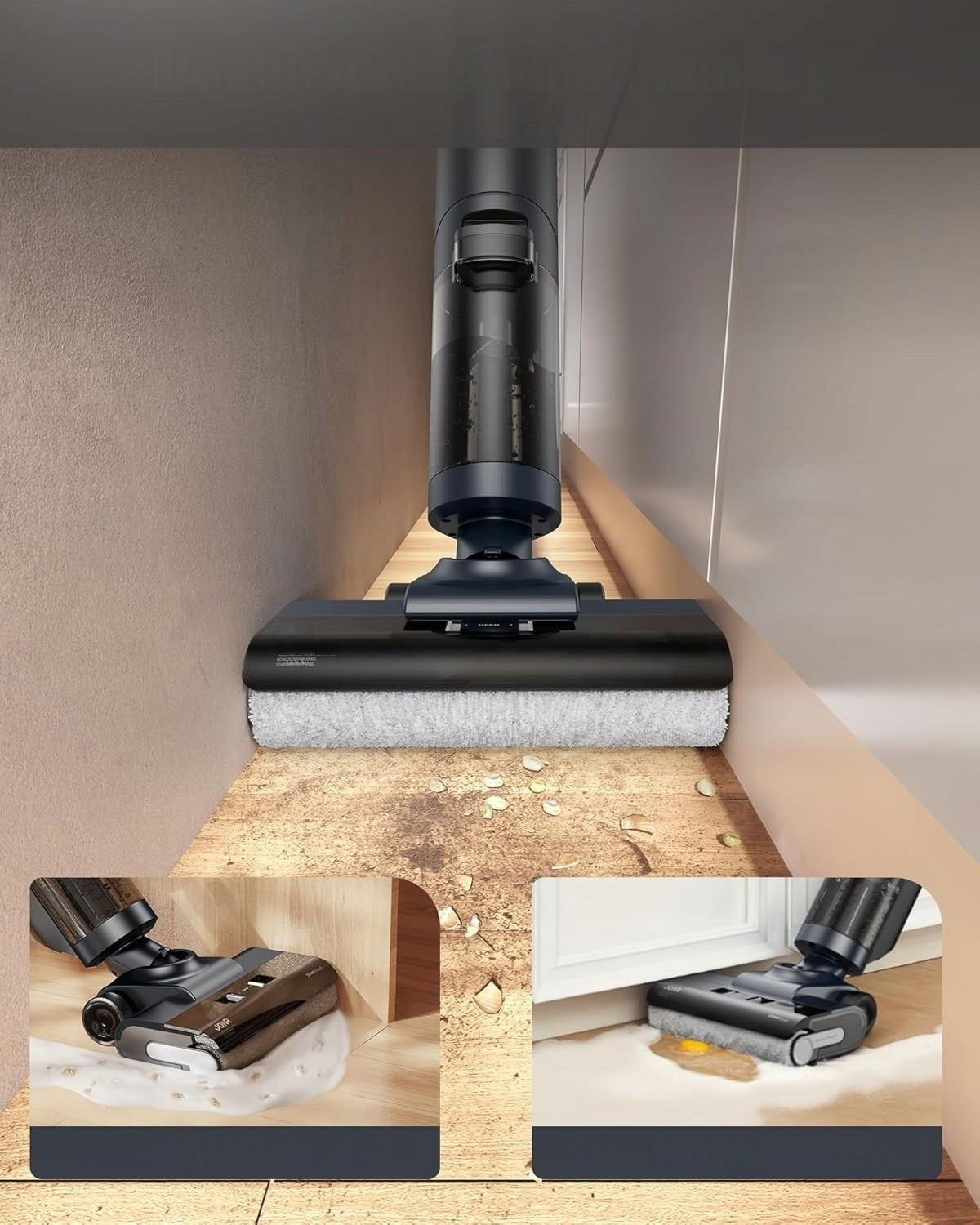 JONR ED12 Pro Wet Dry Cordless Upright Vacuum Cleaner 70°C Packaging status original