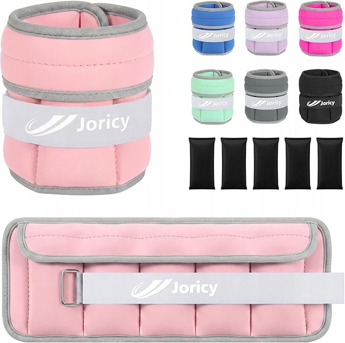 JORICY Adjustable Weights for Leg Exercise Arms SET 2 x 2,5 kg